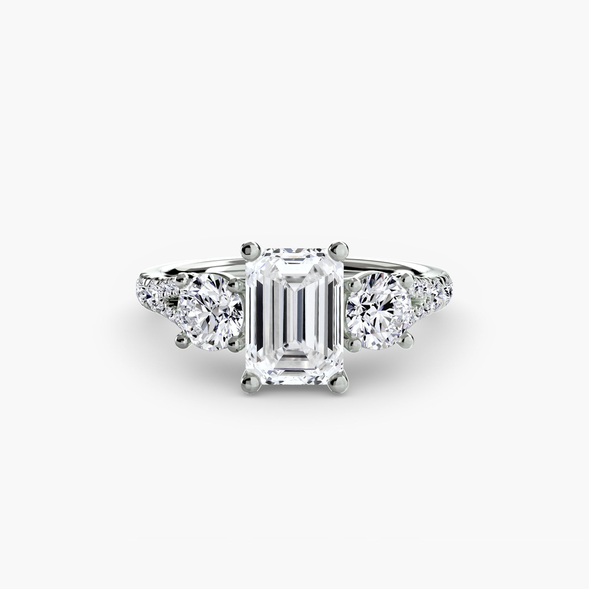 Three-Stone with Pavé Band 3