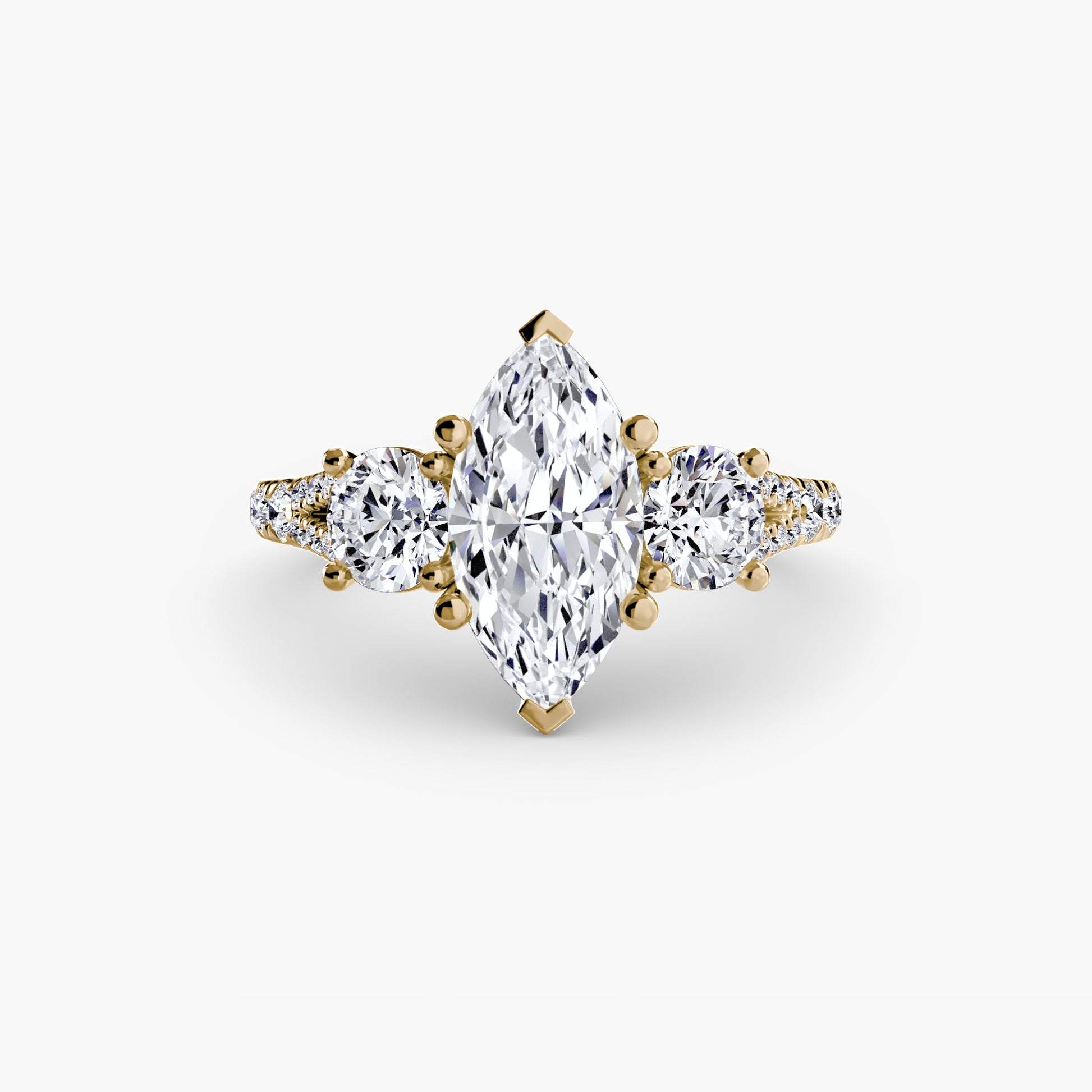 Three-Stone with Pavé Band 3